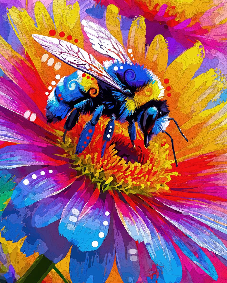 Colorful Spring Bee