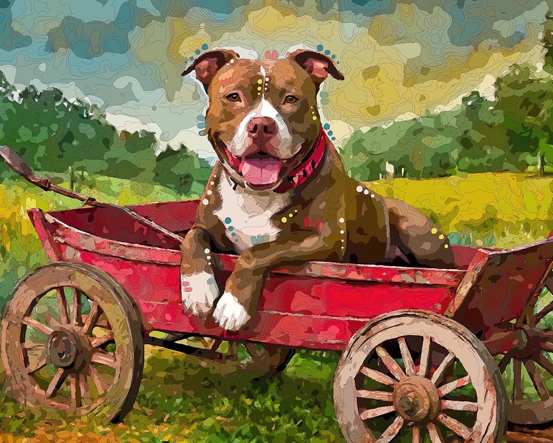 Red Wagon Pittie