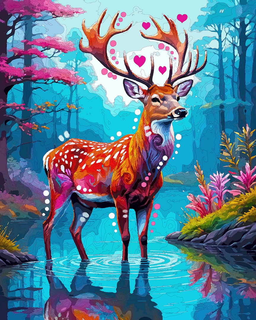 Deep Forest Love Deer