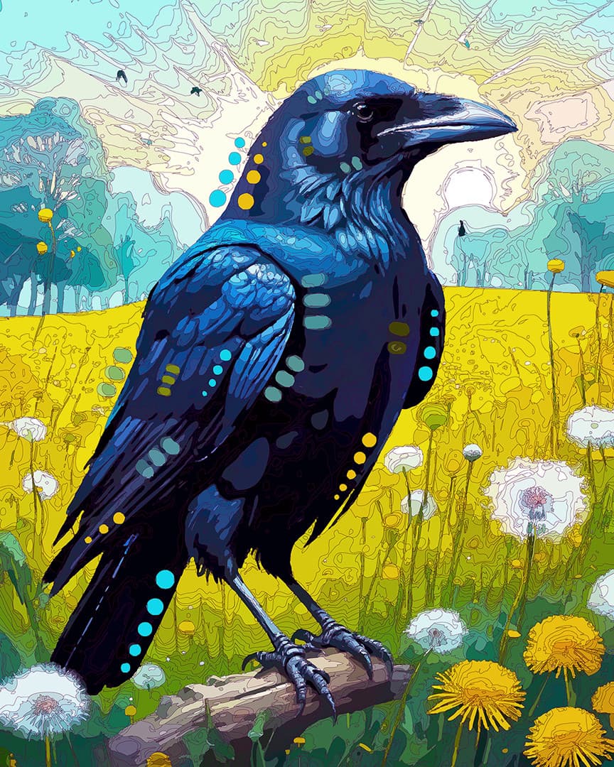 Dandelion Crow