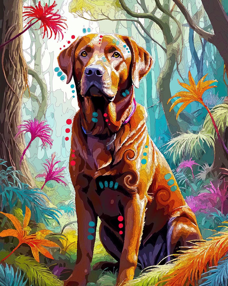 Enchanted Brown Lab