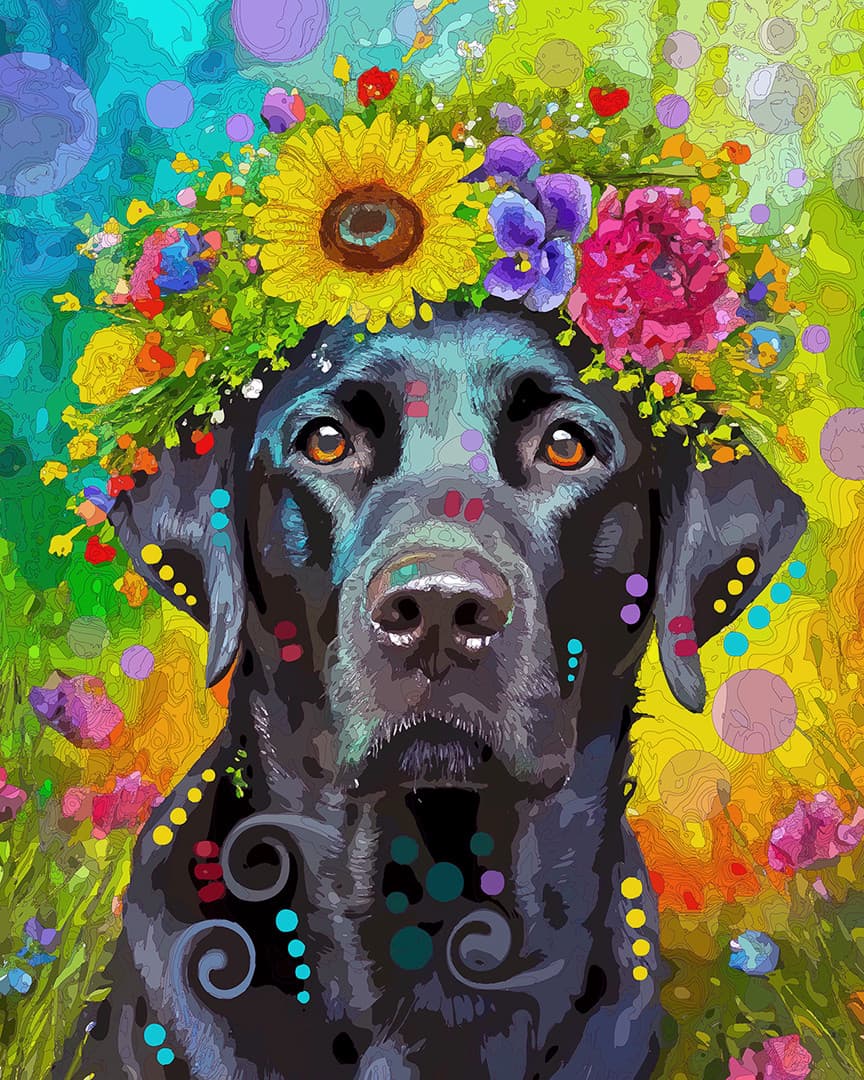 Spring Black Lab
